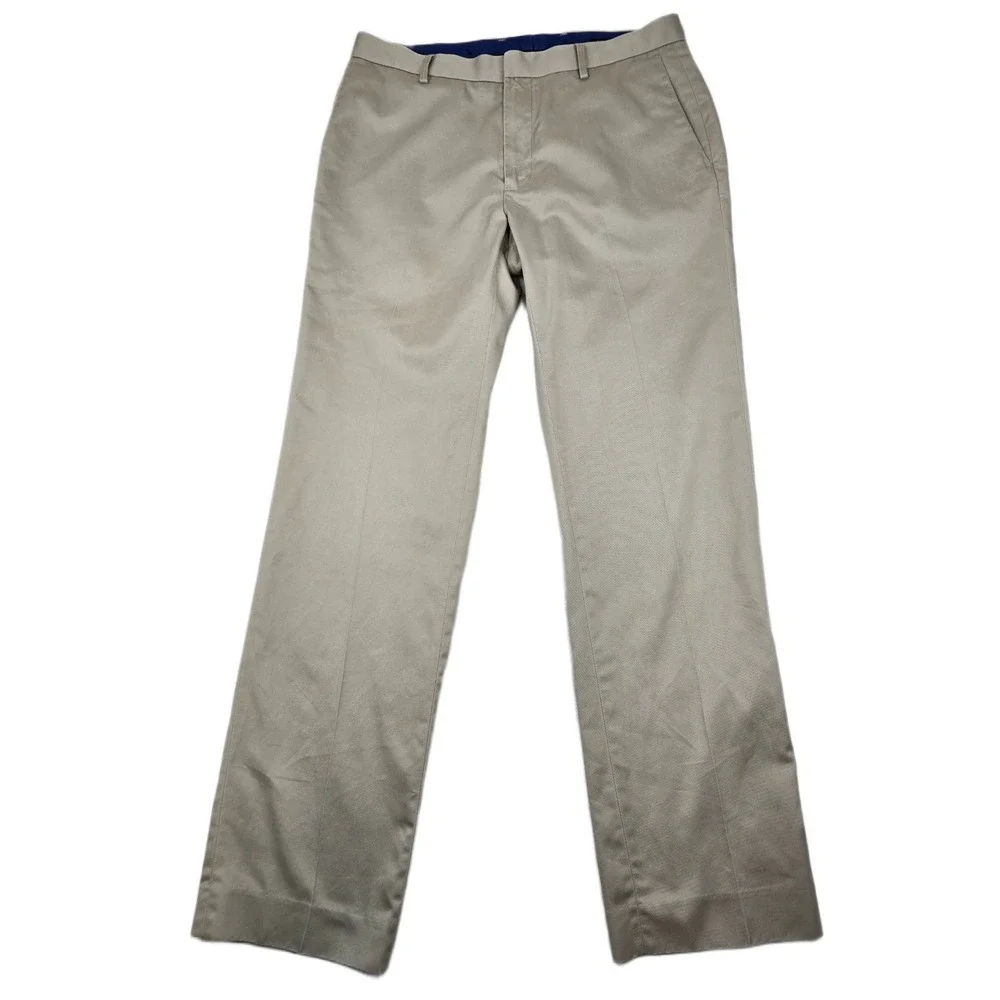 Banana Republic Chino Pants Mens 31x31 Khaki Cotton Non-Iron Tailored Slim Fit